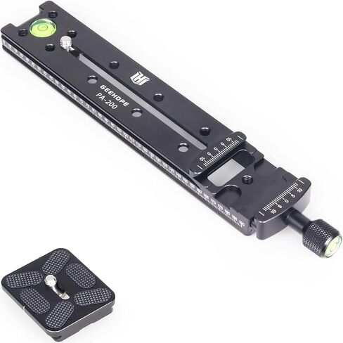 لوحة طويلة سريعة الفك PA-200 من جيهوب 0.79 انش/200 ملم اركا سويسري عالمي قياسي مشبك معدني منزلق لعدسات كاميرا دي اس ال ار للتصوير البانورامي ماكرو وعدسة كاميرا دي اس ال ار ثلاثي القوائم براس كروي in Kuwait