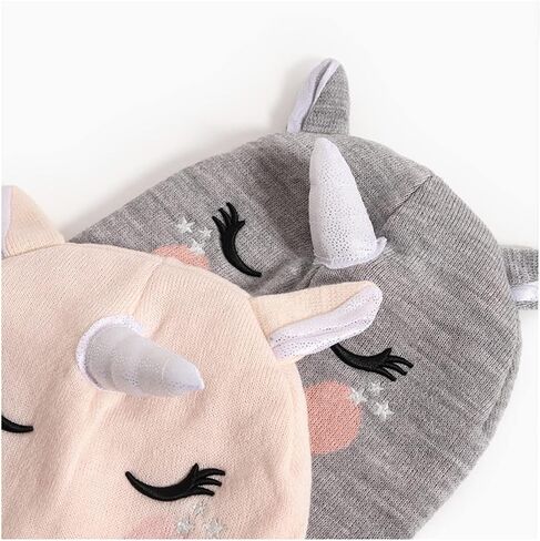 Kids Boys Girls Toddler Unicorn Knit Beanie Winter Earflap Hat Warm Fleece Lined Hat for Baby Toddler in Saudi Arabia