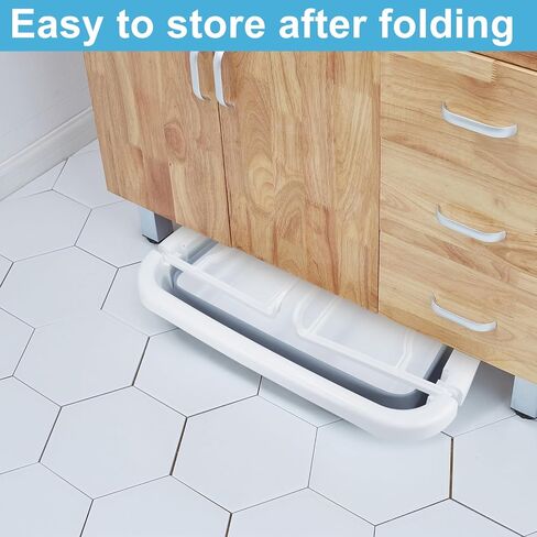 دي لوك حوض استحمام للكلاب قابل للطي، حوض استحمام محمول للحيوانات الاليفة، حوض استحمام قوي قابل للطي للكلاب الصغيرة والقطط مع دعم قوي، رمادي in Kuwait