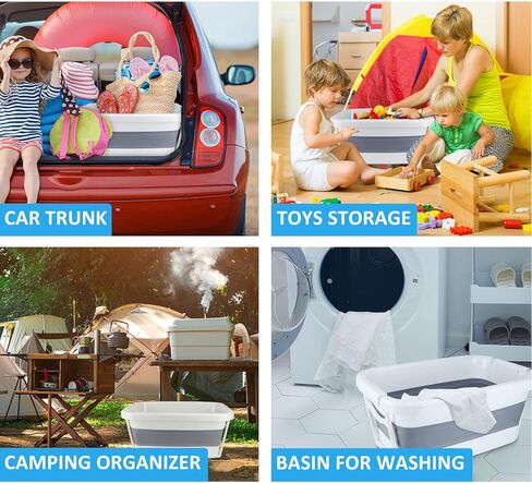 دي لوك حوض استحمام للكلاب قابل للطي، حوض استحمام محمول للحيوانات الاليفة، حوض استحمام قوي قابل للطي للكلاب الصغيرة والقطط مع دعم قوي، رمادي in Kuwait