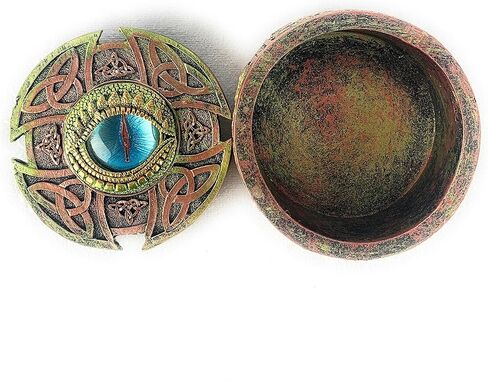 صندوق تمثال تنين من اينت ات نايس، صندوق تنين قابل للتجميع، ديكور خيالي من العصور الوسطى لهواة جمع التنين، صندوق حلي، فضي، 4.5 (طول) × 3.25 (عرض) × 4 (ارتفاع) in Kuwait