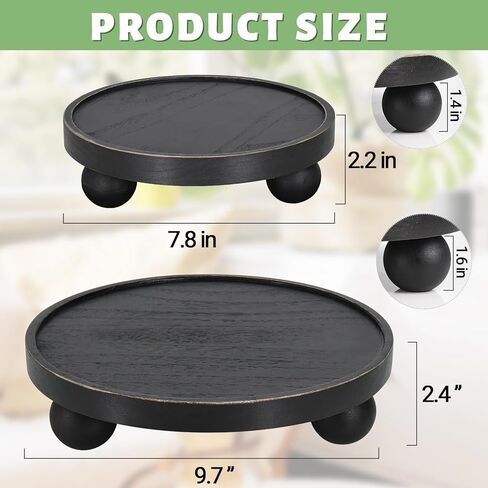 مجموعة حوامل خشبية من قطعتين لتزيين طاولة المطبخ، رافع خشبي دائري لعرض الركائز الخشبية في المزرعة، حامل عرض ريفي للديكور، حامل عرض للصواني ذات الطبقات وديكور المنزل in Kuwait