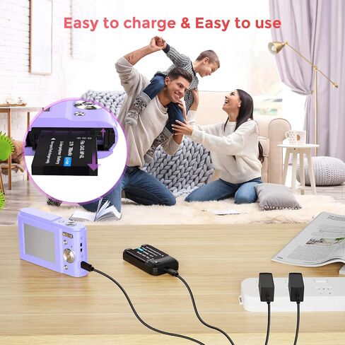 Digital Camera, RUAHETIL FHD 1080P 36MP 2.4 Inch LCD Vlogging Camera for Kids, 16X Zoom 2 Charging Modes Kids Compact Camera Point and Shoot Camera for Kids Teens Students Beginners in Saudi Arabia