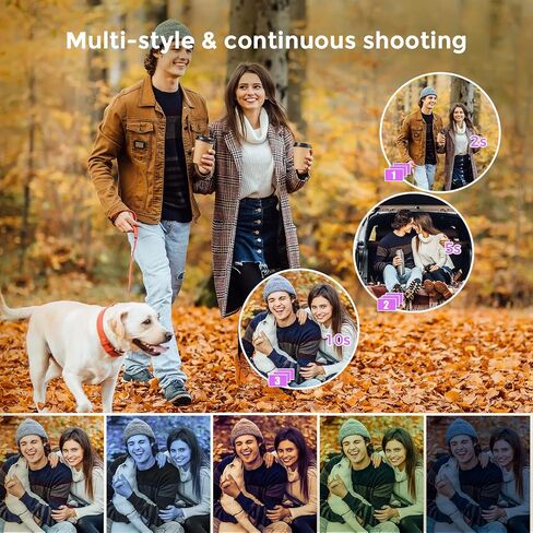 Digital Camera, RUAHETIL FHD 1080P 36MP 2.4 Inch LCD Vlogging Camera for Kids, 16X Zoom 2 Charging Modes Kids Compact Camera Point and Shoot Camera for Kids Teens Students Beginners in Saudi Arabia