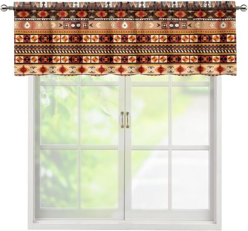ZFRXIGN Van Gogh Starry Night Valances for Windows Curtain Rod Pocket Curtains Garden Dorm Decorate Small Valances for Bedroom Window Treatments Covering Drapes Short Curtain 54x18 Inch Blue in Saudi Arabia