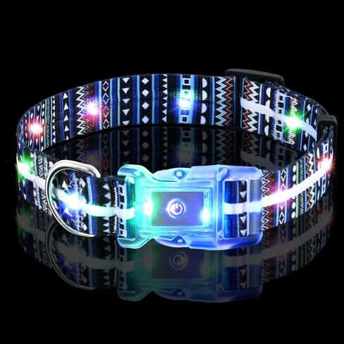 Ktinnead تضيء أطواق الكلاب، IP68 مقاومة للماء USB قابلة للشحن قلادة فلاش LED طوق الكلب، سوبر طوق الكلب ضوء في الليل للحفاظ على سلامة الحيوانات الأليفة الخاصة بك للكلاب الصغيرة والمتوسطة الكبيرة، الذكور الإناث الكلاب in Kuwait