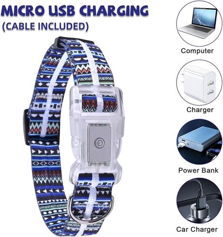 Ktinnead تضيء أطواق الكلاب، IP68 مقاومة للماء USB قابلة للشحن قلادة فلاش LED طوق الكلب، سوبر طوق الكلب ضوء في الليل للحفاظ على سلامة الحيوانات الأليفة الخاصة بك للكلاب الصغيرة والمتوسطة الكبيرة، الذكور الإناث الكلاب in Kuwait