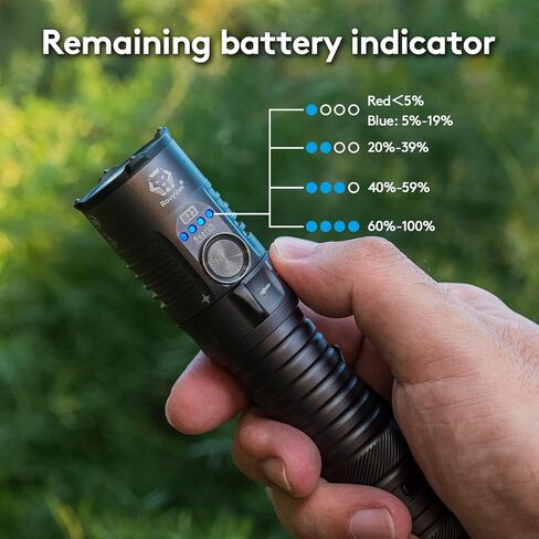 RovyVon Angel Eyes E1 Keychain Flashlight - حجم صغير، قوي 700 لومن، USB-C قابل لإعادة الشحن، بطارية احتياطية AAA، مقاومة للماء IPX6، مصباح يدوي EDC، خفيف الوزن ومتين، مقاوم للخدش in Kuwait