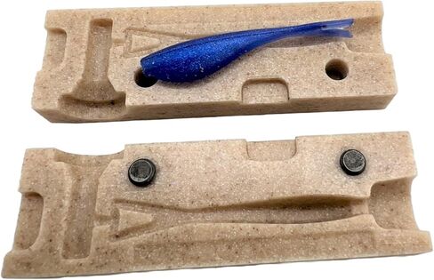 قالب حقن الصيد طعم - INJEX (1020SC) 5 سم لحكة قرص شوكة شوكة شداد - FUSIONX Fishing - قالب حقن الراتنج آلي واحد CNC لصنع خطافات الصيد البلاستيكية الناعمة in Kuwait