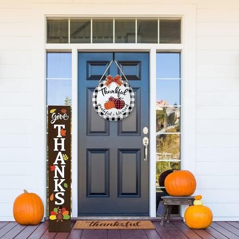 Thanksgiving Decorations Indoor Thanksgiving Wreath Door Sign Welcome Sign for Front Door Front Porch Decor Reversible I Smell Children Hanging Sign Hocus Pocus Decor Halloween Wreaths for Front Door in Kuwait