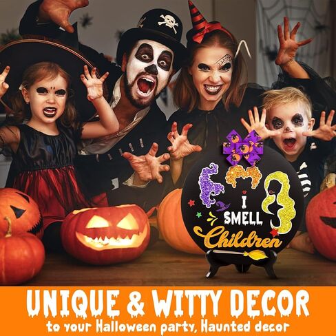 Thanksgiving Decorations Indoor Thanksgiving Wreath Door Sign Welcome Sign for Front Door Front Porch Decor Reversible I Smell Children Hanging Sign Hocus Pocus Decor Halloween Wreaths for Front Door in Kuwait