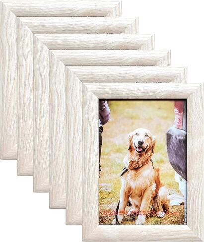 مجموعة إطارات صور Licorn مقاس 5x7 مكونة من 6 قطع، عرض 4x6 مع حصيرة أو 5x7 بدون حصيرة، مصنوعة من زجاج حقيقي عالي الدقة للتركيب على الحائط والطاولة، للكلب in Kuwait