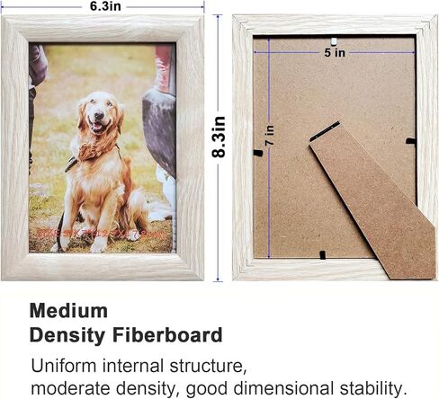 مجموعة إطارات صور Licorn مقاس 5x7 مكونة من 6 قطع، عرض 4x6 مع حصيرة أو 5x7 بدون حصيرة، مصنوعة من زجاج حقيقي عالي الدقة للتركيب على الحائط والطاولة، للكلب in Kuwait