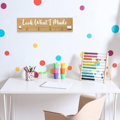 تصميمات أنيقة HG2038-GLM ديكوريكس مزرعة معلقة على الحائط 4 صور خشبية لعرض الصور مع مشابك وانظر إلى ما صنعته باللون الأسود للأعمال الفنية والرسومات والديكور وغرفة الأطفال والحضانة وغرفة اللعب والغسيل الرمادي in Kuwait