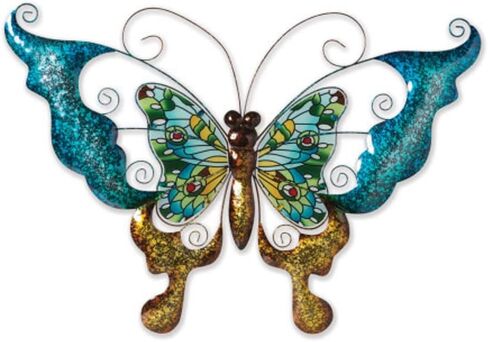 Gerson International Butterfly Wall Decor, Metal & Glass, 28.1-inch Length in Kuwait