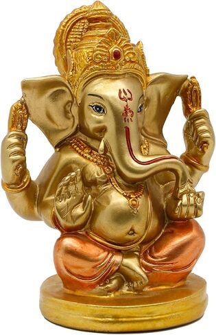 Indian God Lord Ganesha Statue - 5" H Hindu God Ganesh Idol for Diwali Gifts Meditation Yoga Room Altar Decoration Home Temple Mandir Pooja Item in Saudi Arabia