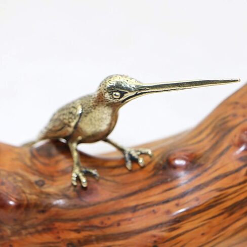 WINOMO Hummingbird Figurines Brass Bird Sculptures Tabletop Bird Statues Desktop Metal Art Decoration for Living Room Bedroom Office Cabinets Bronze in Saudi Arabia