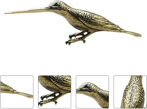 WINOMO Hummingbird Figurines Brass Bird Sculptures Tabletop Bird Statues Desktop Metal Art Decoration for Living Room Bedroom Office Cabinets Bronze in Saudi Arabia