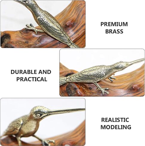 WINOMO Hummingbird Figurines Brass Bird Sculptures Tabletop Bird Statues Desktop Metal Art Decoration for Living Room Bedroom Office Cabinets Bronze in Saudi Arabia