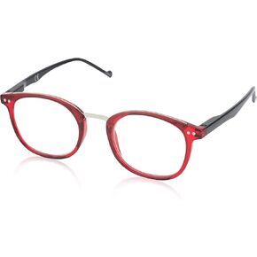 Modern Reading Glasses - Full-rimmed, Classic Oval Style, Lightweight Frame with Metal Spring Hinges - Black - 1.0x in Kuwait