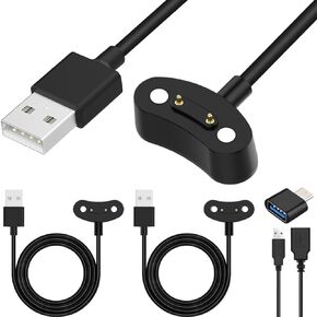 شاحن DKARDU للساعة الذكية TicWatch Pro 3 Ultra GPS/Pro 3/Pro 5/Pro 3 LTE/Pro X/E3، استبدال كابل شحن USB مغناطيسي، ملحقات الساعة، 1 متر/3.3 قدم، مع محول USB إلى USB C، قطعتان in Kuwait