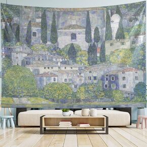 AHOMY Tapestry Wall Hanging, Claude Monet Weeping Willow Bedspread Picnic Bedsheet Blanket Wall Art Tapestry 60 X 40 inch in Kuwait