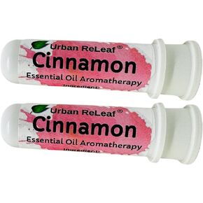 أجهزة الاستنشاق الأنفية بالزيت العطري بالقرفة من أوربان ريليف، مجموعة من قطعتين - زيت القرفة الحار غير المخفف، سهل الفتح من الأعلى. صنع فى أمريكا. خالي من الكحول. لا فوضى. حجم الجيب. in Kuwait