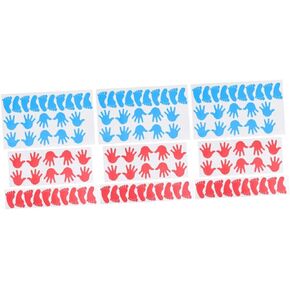 Garneck 40 Pairs Foot Print Stickers PVC Mix Hand Print
