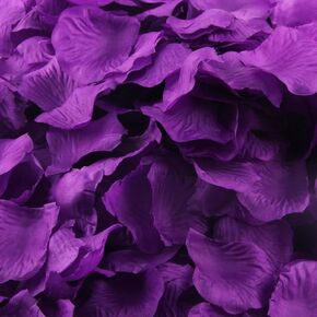 LEFV™ 1000pcs Silk Rose Petals Artificial Flower Wedding Party Vase Decor Bridal Shower Favor Centerpieces Confetti Decorations (40 Colors for Choice)- Dark Purple