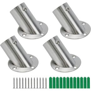 سيدين 4 قطع من الفولاذ المقاوم للصدأ للقارب البحري تركيبات الدرابزين 45 درجة دعامة قضيب زاوية الدش، دعامات قضيب ستارة الحمام in Kuwait