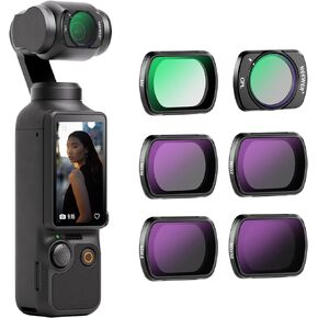 مجموعة مرشحات الأشعة فوق البنفسجية المغناطيسية ND CPL من NEEWER متوافقة مع DJI OSMO Pocket 3، 6 عبوات من الأشعة فوق البنفسجية CPL ND16 ND32 ND64 ND256 CPL مرشحات مستقطبة وكثافة محايدة، زجاج بصري عالي الدقة متعدد الطبقات / إطار من الألومنيوم