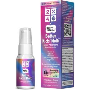 2X4 Better Kids’ Multi™ Liposomal Kids Multivitamin Supplement with Vitamin C, A, E, B Vitamins, Lutein, Zinc, and Minerals, Immune Support Liquid Vitamins in Saudi Arabia