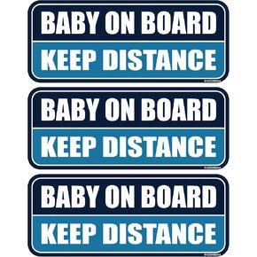 مغناطيس سيارة GEEKBEAR Baby on Board - ملون، عاكس، مقاوم للطقس - مستطيل 8.7 × 3.5 بوصة (وردي/وردي، 3 عبوات) in Kuwait