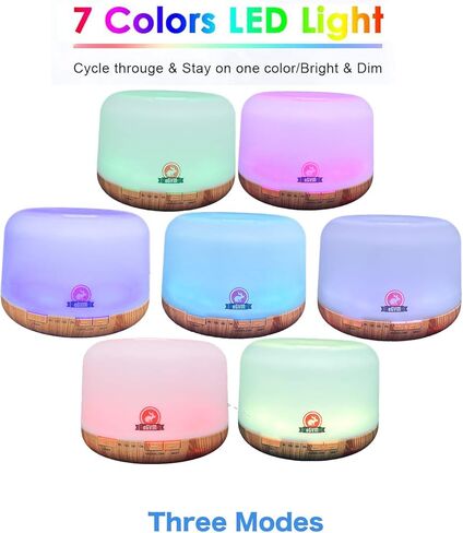 موزع روائح عطرية لطيف للاطفال سعة 500 مل، مرطب هواء هادئ لغرفة النوم مع جهاز تحكم عن بعد ومؤقت 4 اوضاع واضاءة LED بـ7 الوان وخاصية ايقاف التشغيل التلقائي عند نفاذ الماء in Kuwait