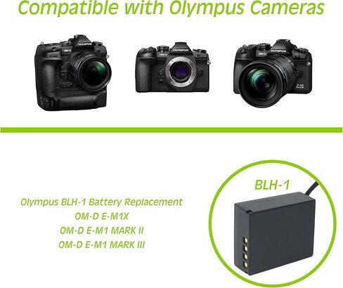 Wasabi Power DCC-BLH1 Dummy Battery DC Coupler with D-Tap Input for Olympus BLH-1 and Olympus OM-D E-M1, OMD EM1, Mark II III, E-M1X, E-M1 X, EM1X in Saudi Arabia