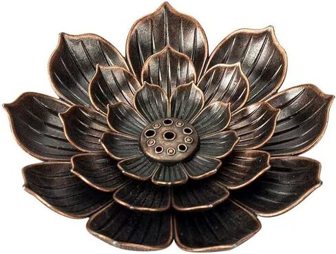 حامل بخور اللوتس، حامل بخور عصا نحاسية 6 فتحات بخور قابلة للفصل لمكتب المنزل وغرفة النوم وغرفة اليوغا وبيت الشاي in Kuwait