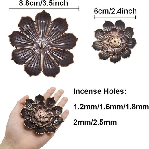 حامل بخور اللوتس، حامل بخور عصا نحاسية 6 فتحات بخور قابلة للفصل لمكتب المنزل وغرفة النوم وغرفة اليوغا وبيت الشاي in Kuwait