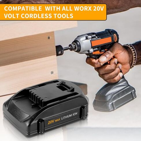 Ibanti 1PACK 3.0Ah WA3520 استبدال بطارية ليثيوم Worx 20 فولت متوافقة مع بطارية Worx 20V WA3525 WG151s WG155s WG251s WG255s WG540s WG545s WG890 WG891 أدوات كهربائية لاسلكية in Kuwait