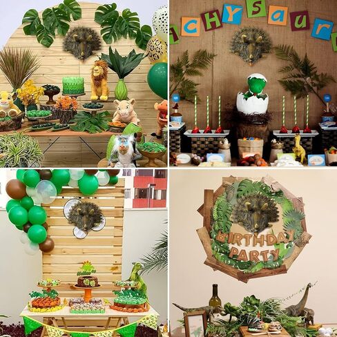 alikiki Jurassic Triceratops Head Wall Hanging - Faux Dinosaur Head Wall Mount Boys Kids Birthday Party Gaming Room Dinosaur Themed Wall Sculpture Indoor Outdoor Animal Heads Wall Taxidermy Art Decor in Saudi Arabia
