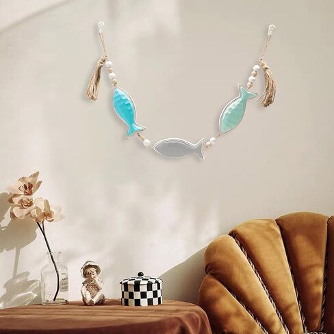 ديكور جدار سمكة خشبي عتيق، ديكور منزل البحيرة البحرية، سمك خشبي بحري، جدار معلق فني، ديكور الأسماك الساحلية، ديكور تحت عنوان البحيرة، ديكورات الأسماك البحرية للمنزل، غرفة نوم الحمام، منزل البحيرة (أ) in Kuwait