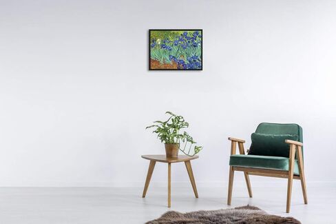 Wieco Art Irises حديث ممتد ومؤطر بطباعة قماشية جيكلي من الزهور الشهيرة من Van Gogh لوحات زيتية مستنسخة صور فنية على قماش جدار الفن لديكورات المنزل في غرفة النوم in Kuwait