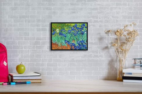 Wieco Art Irises حديث ممتد ومؤطر بطباعة قماشية جيكلي من الزهور الشهيرة من Van Gogh لوحات زيتية مستنسخة صور فنية على قماش جدار الفن لديكورات المنزل في غرفة النوم in Kuwait