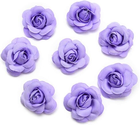 رؤوس زهور وهمية من YIWUDIANMZ بالجملة بالجملة للحرف اليدوية من الحرير الاصطناعي وزهور الشاي الوردي لتزيين الزفاف DIY صندوق هدايا إكليل القصاصات وحرف يدوية وزهور وهمية 20 قطعة 5 سم (ملونة) in Kuwait