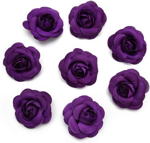 رؤوس زهور وهمية من YIWUDIANMZ بالجملة بالجملة للحرف اليدوية من الحرير الاصطناعي وزهور الشاي الوردي لتزيين الزفاف DIY صندوق هدايا إكليل القصاصات وحرف يدوية وزهور وهمية 20 قطعة 5 سم (ملونة) in Kuwait