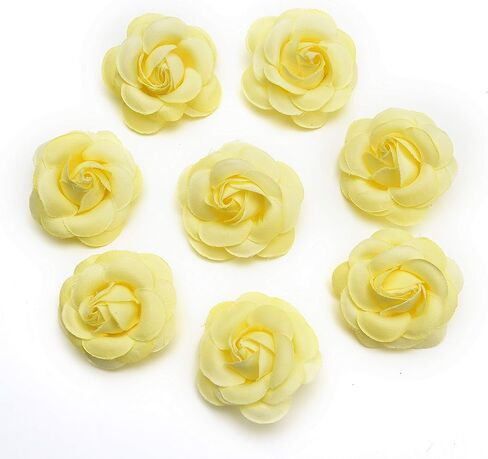 رؤوس زهور وهمية من YIWUDIANMZ بالجملة بالجملة للحرف اليدوية من الحرير الاصطناعي وزهور الشاي الوردي لتزيين الزفاف DIY صندوق هدايا إكليل القصاصات وحرف يدوية وزهور وهمية 20 قطعة 5 سم (ملونة) in Kuwait