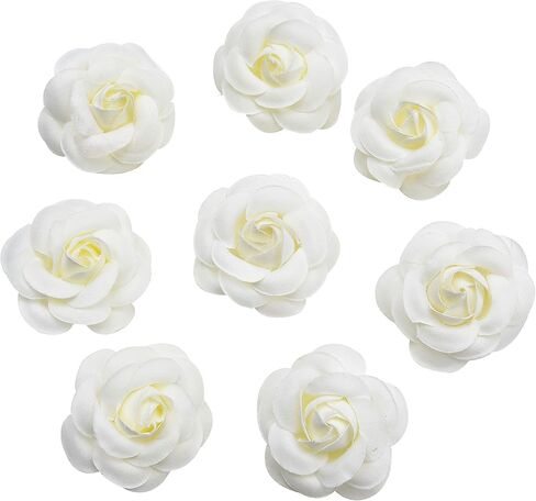 رؤوس زهور وهمية من YIWUDIANMZ بالجملة بالجملة للحرف اليدوية من الحرير الاصطناعي وزهور الشاي الوردي لتزيين الزفاف DIY صندوق هدايا إكليل القصاصات وحرف يدوية وزهور وهمية 20 قطعة 5 سم (ملونة) in Kuwait