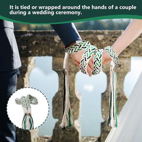 Wedding Lasso Handfasting Cord for Wedding in Natural Cotton Lazos para Boda Wedding Cord Traditional Celtic Pattern in Saudi Arabia