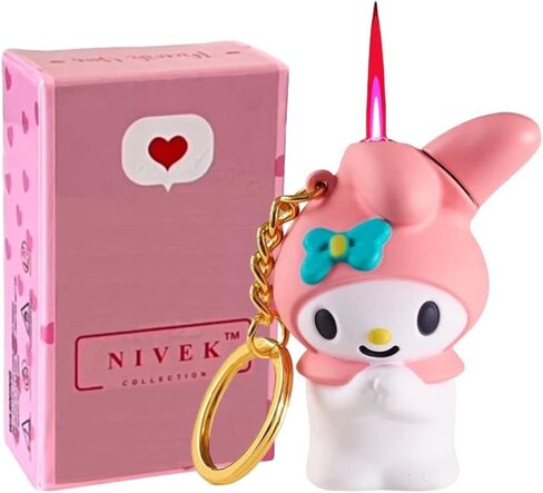 NIVEK My Melody Lighter Pink Flame Kawaii Cool Lighters Rabbit Bunny Japanese Character Y2K Anime Pocket Sized Kitty Cat (Pink) in Kuwait