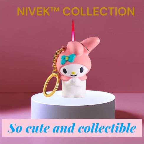 NIVEK My Melody Lighter Pink Flame Kawaii Cool Lighters Rabbit Bunny Japanese Character Y2K Anime Pocket Sized Kitty Cat (Pink) in Kuwait