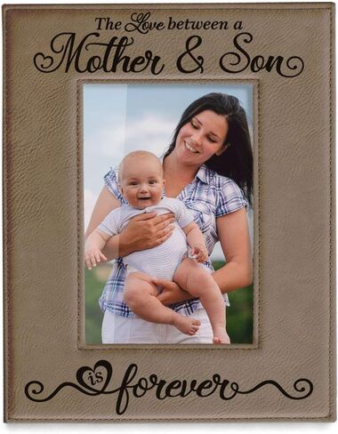 KATE POSH الحب بين الأم والابن هو إطار صورة جلدي منقوش إلى الأبد، والدة العريس، أفضل أم على الإطلاق، عيد الأم الأول، هدايا الأم وأنا (5 بوصة × 7 بوصة عموديًا) in Saudi Arabia